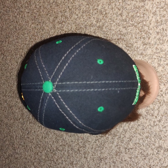 Zephyr NHL Minnesota North Stars Embroidered Fitted Blk Green Hat Cap Small - Picture 5 of 11